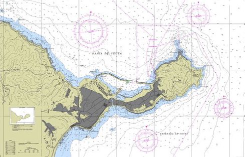 Carta marina de la Bahía de Ceuta