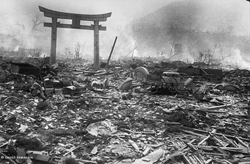 Nagasaki después del bombardeo