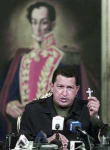 Hugo Chávez el 14 de abril de 2002