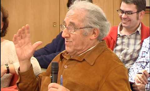 Gustavo Bueno (e Iñigo Ongay) en Madrid, el lunes 15 de marzo de 2004