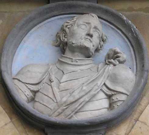 Bernardo del Carpio en uno de los medallones de la Plaza Mayor de Salamanca