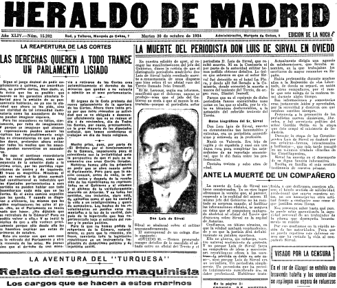 Heraldo de Madrid, 30 de octubre de 1934