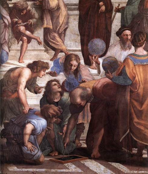Euclides en La Escuela de Atenas de Rafael