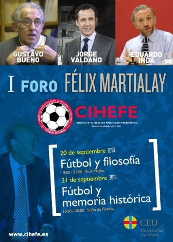 I Foro «Félix Martialay», organizado por el CIHEFE